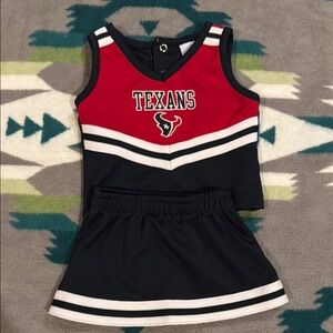 Texans Baby Cheerleader outfit (top & skirt, size 0-3 months